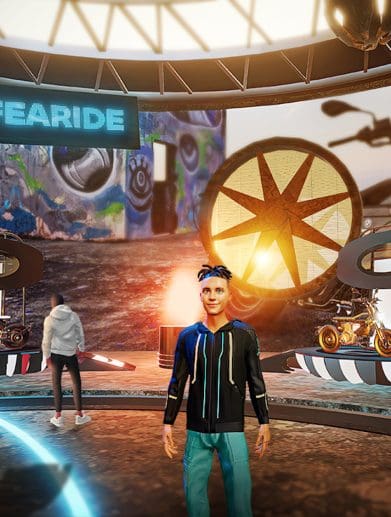 A view of BMW's new VR scape, MetaRide. Media sourced from BMW.