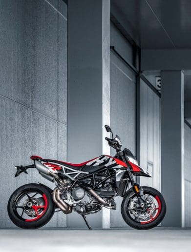 Ducati's iconic Hypermotard 950 RVE. Media sourced from Ducati.