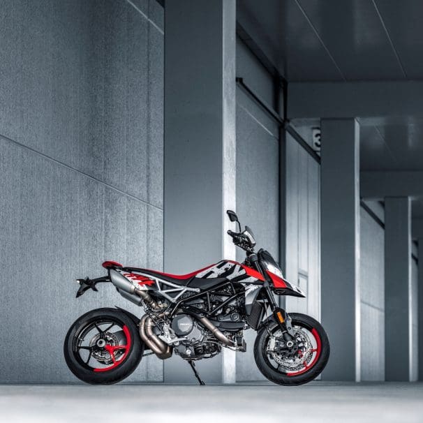 Ducati's iconic Hypermotard 950 RVE. Media sourced from Ducati.