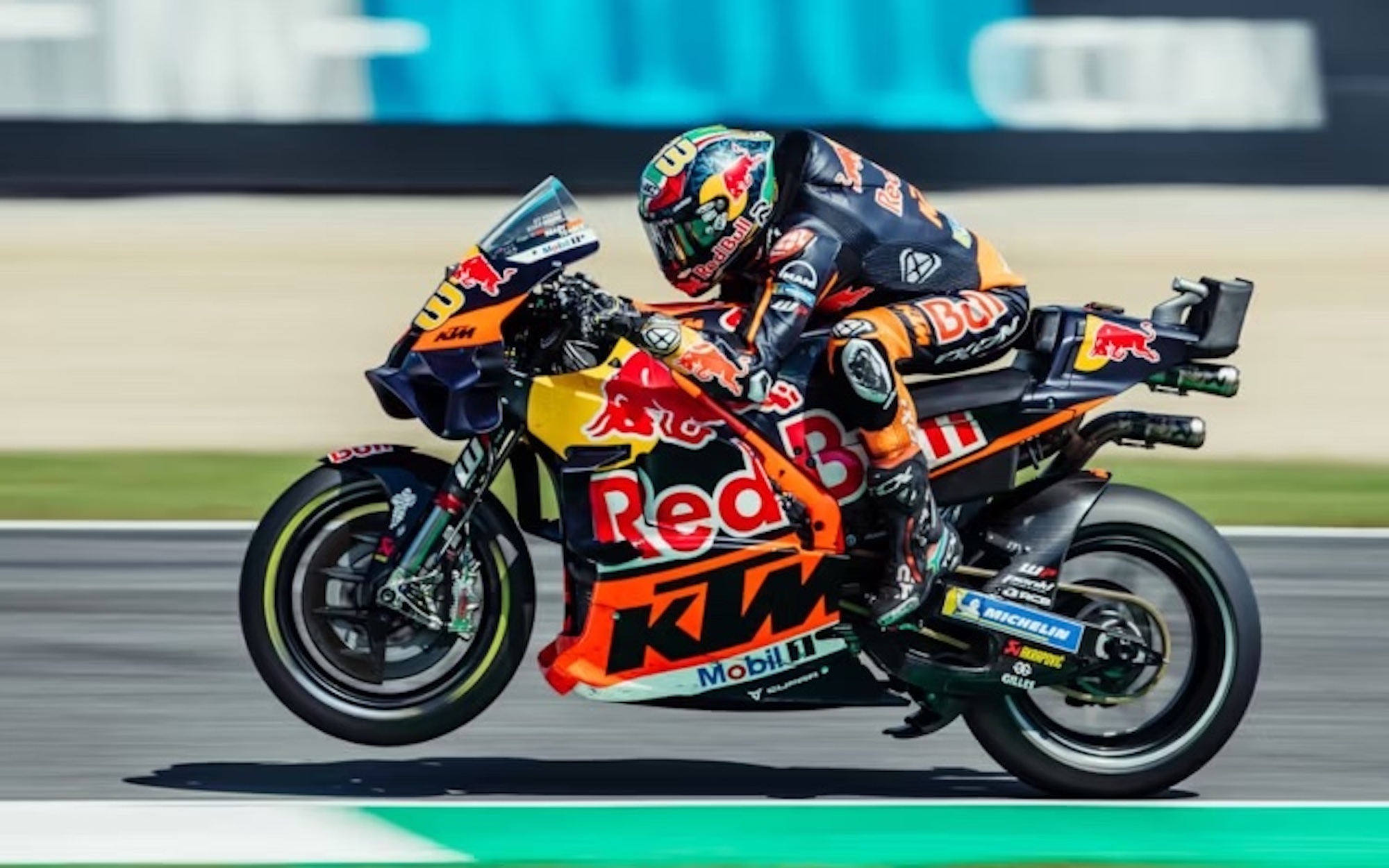 KTM's RedBull racing team (Dani Pedrosa) for MotoGP. Media sourced from KTM.