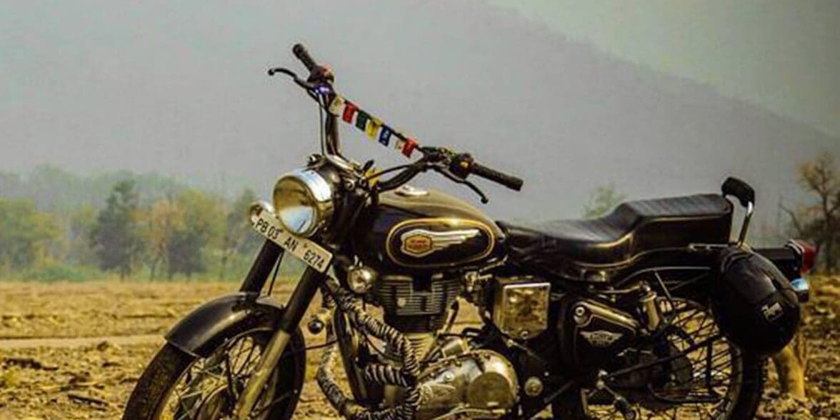 A view of Royal Enfield's current Bullet, sporting 346cc's instead of the updated 349cc's. Media sourced from Royal Enfield.