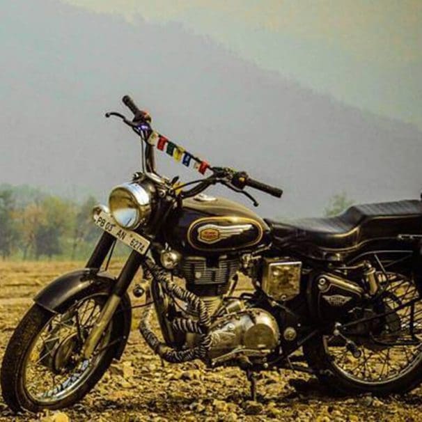 A view of Royal Enfield's current Bullet, sporting 346cc's instead of the updated 349cc's. Media sourced from Royal Enfield.