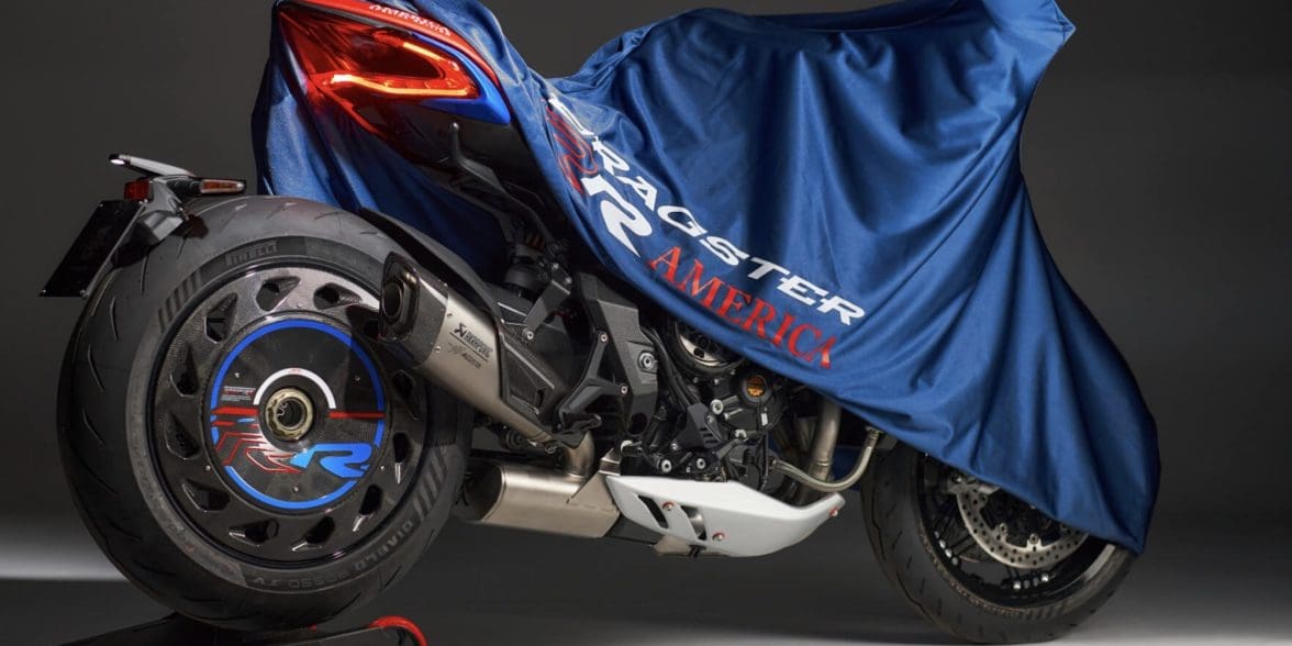 A view of MV Agusta's new Dragster RR SCS America. Media sourced from MV Agusta.