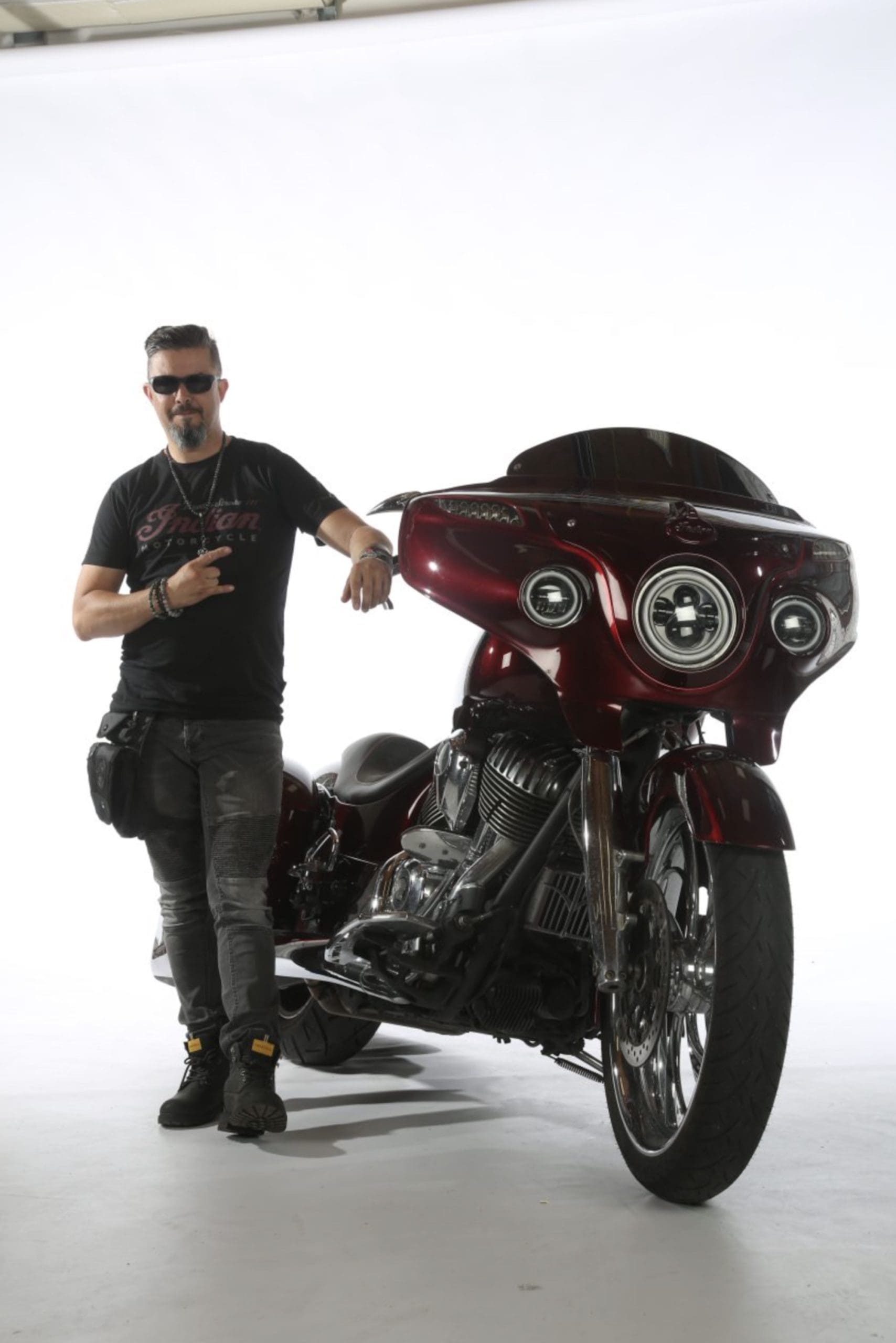 Indian Bagger Winner - (#17) Diregus Ludovic, France. Media sourced from Indian Motorcycles. 