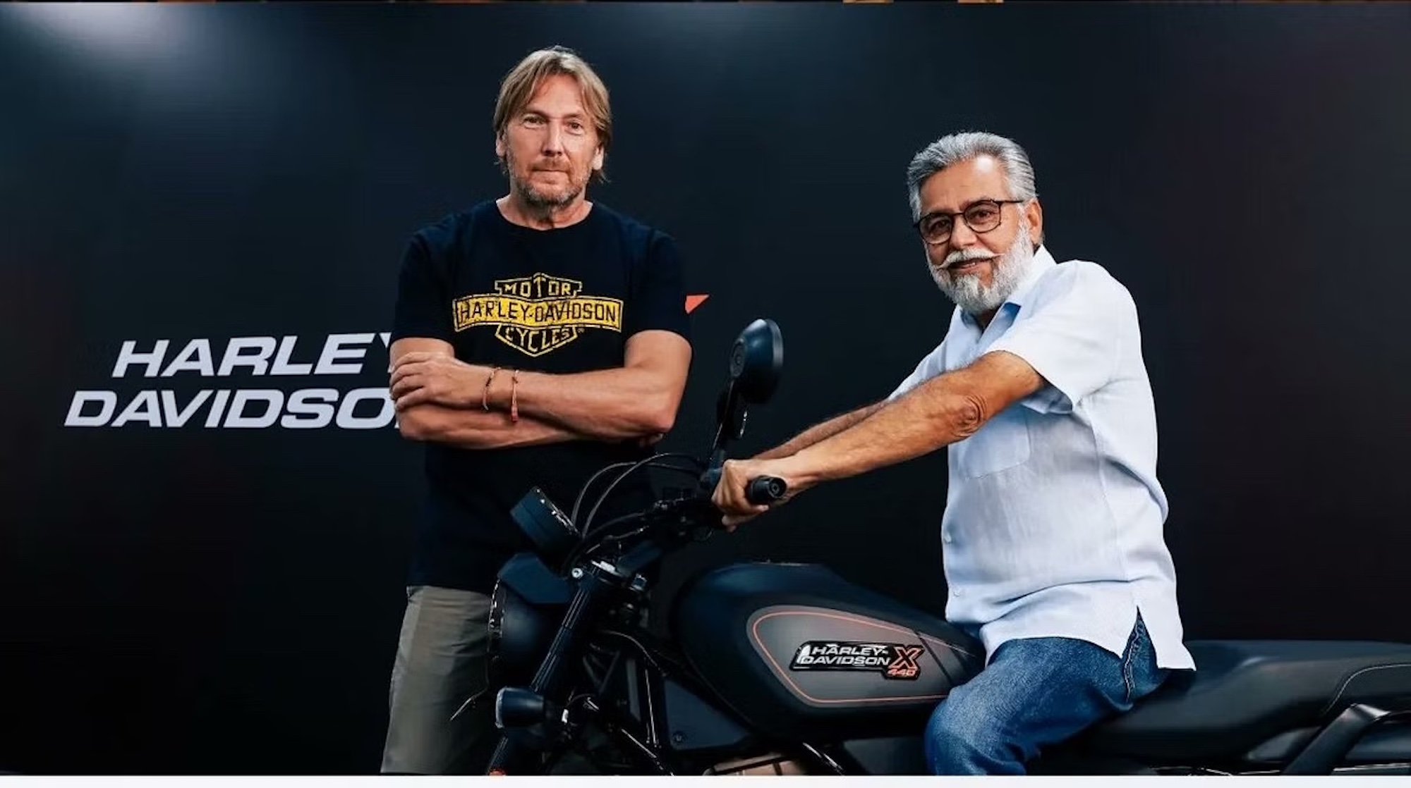 Harley-Davidson's CEO, Jochen Zeitz at the debut of the X440. Media sourced from BQ Prime.