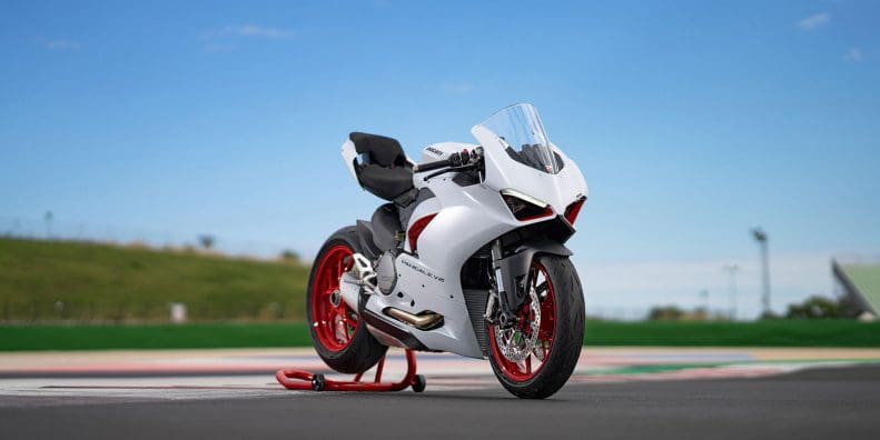 Ducati's Panigale V2. Media sourced from Moto Union.