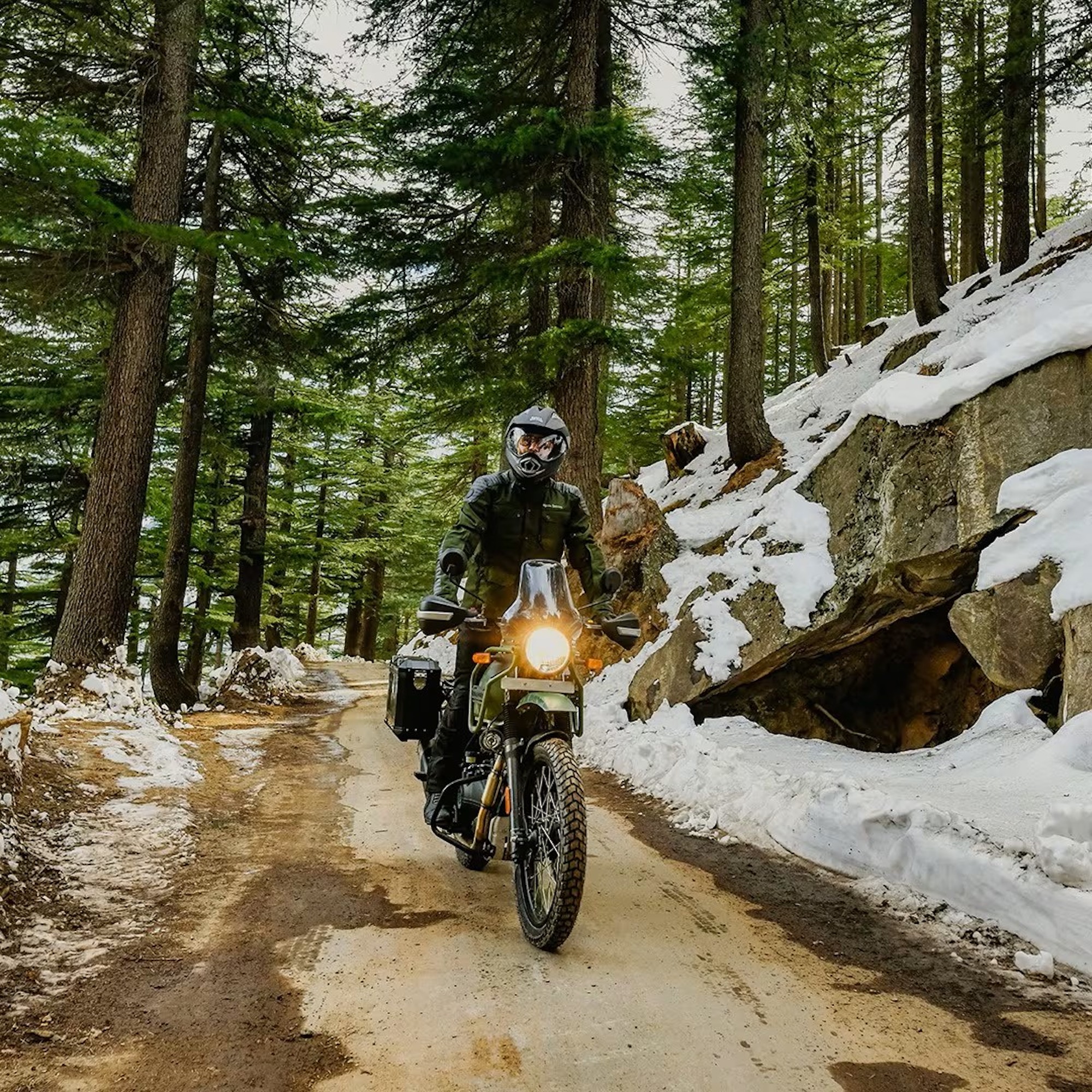 A frontal view of the Royal Enfield Himalayan 450. Media sourced from Royal Enfield.