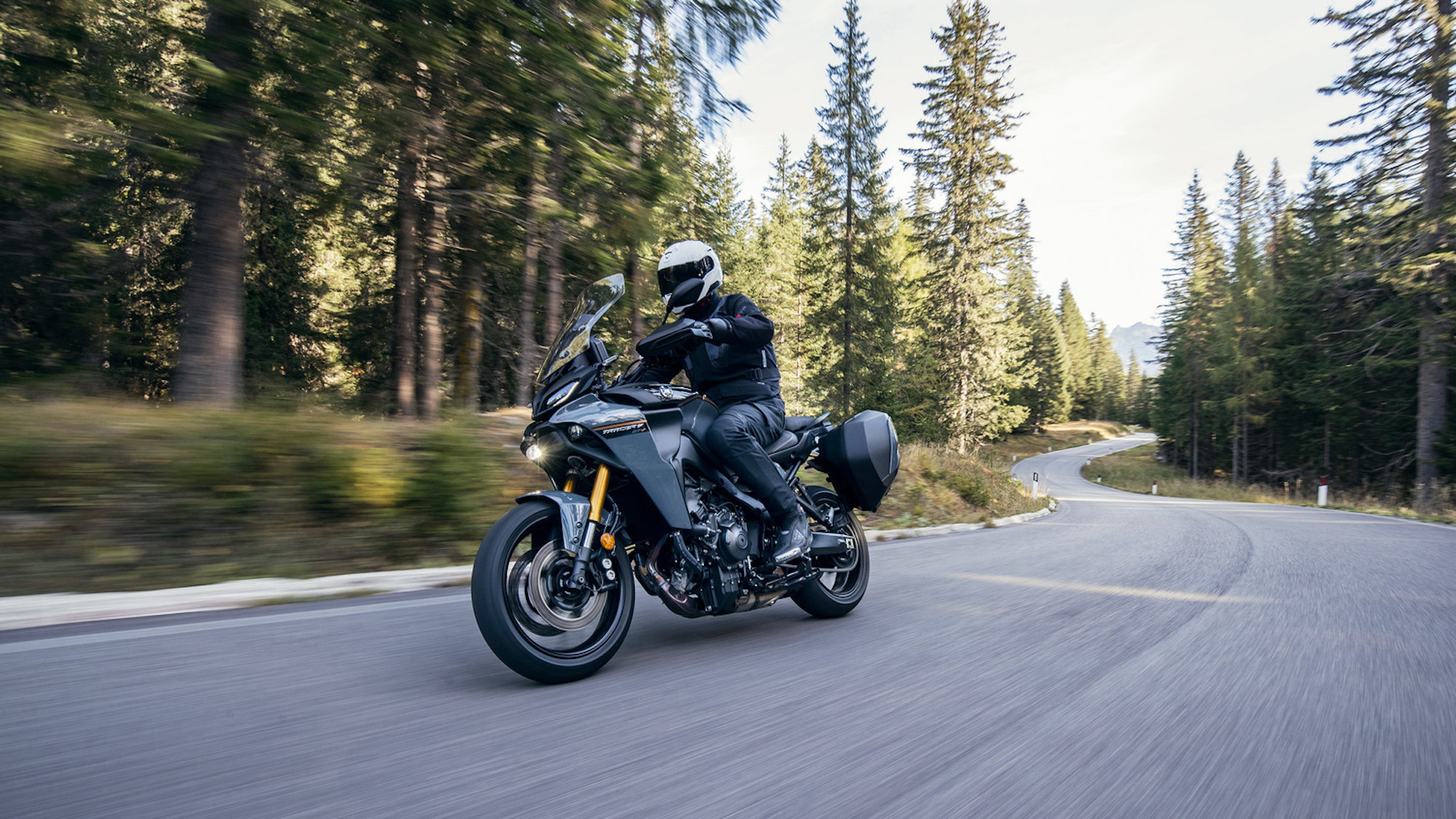 A view of Yamaha's all-new 2024 TRACER 9 GT+. Media sourced from Yamaha's press release, published to Globe Newswire.