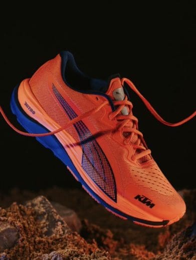 A view of the KTM X PUMA POWERWEAR Replica Team Shoes. Media sourced from KTM.