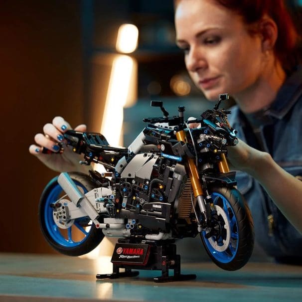 A view of the all-new LEGO® Technic™ Yamaha MT-10 SP set, available on August first for $240. Media sourced from Yanko Design.