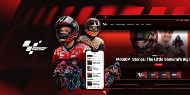 A view of the all-new MotoGP™ app. Media sourced from Google Play.