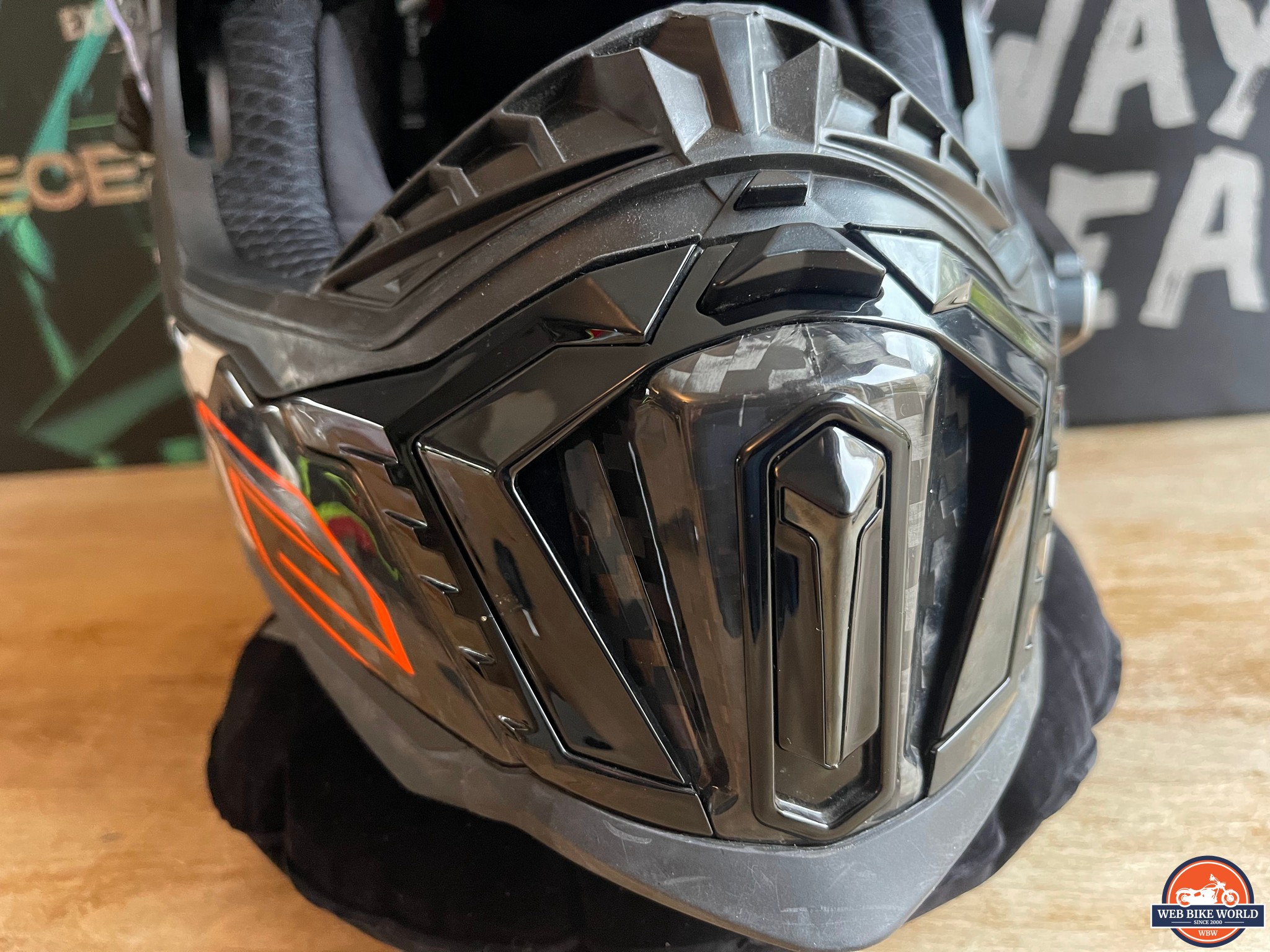Front chin vent on the LS2 Explorer Carbon Helmet