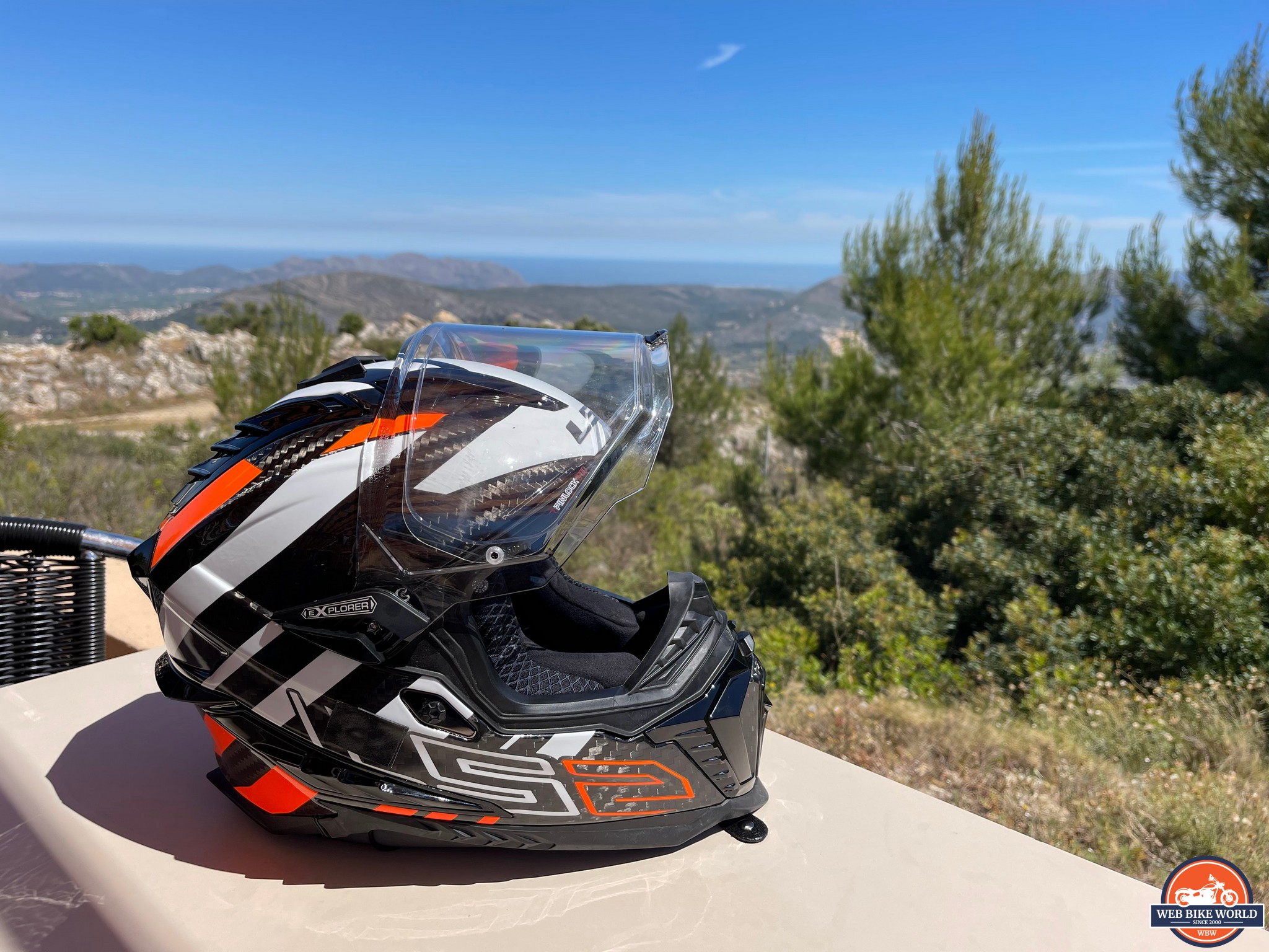 Side view of the LS2 Explorer Carbon Helmet