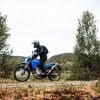 Rider on offroad enduro motorcycle