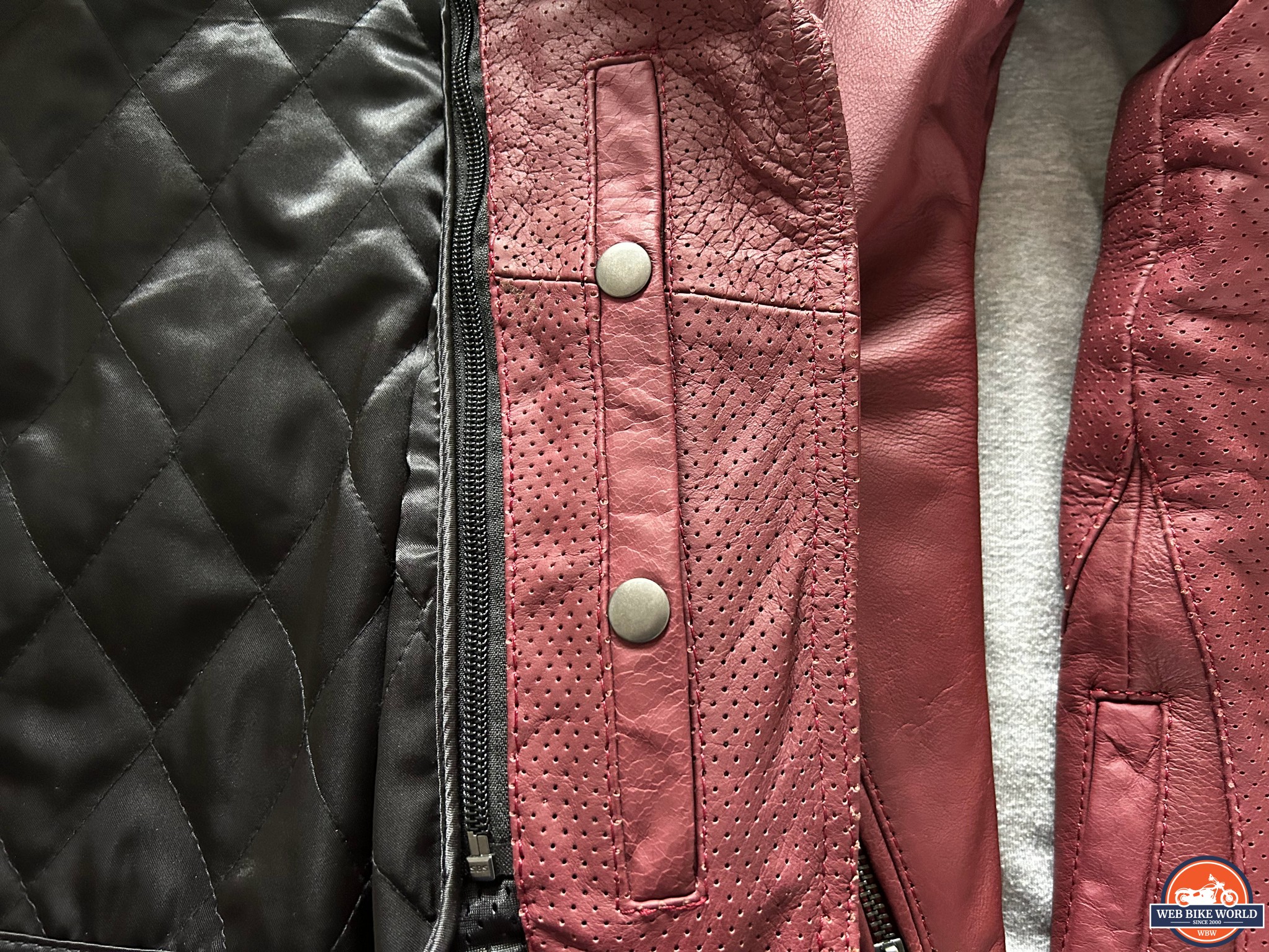 The inside button pocket on the jacket