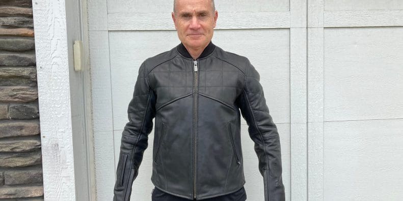 Front view of the RSD Hemlock Leather Jacket