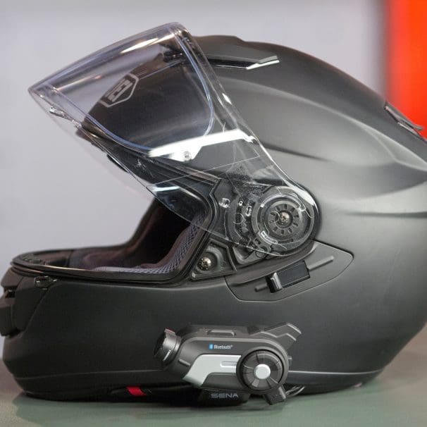 Sena 10C EVO on helmet