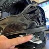 This small foam filter shows how inadequate the chin bar vent size is on the XT9000 helmet.