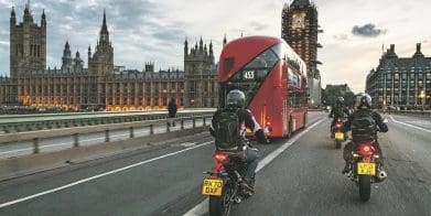 British motorcyclists enjoying a scoot in the ULEZ. Media sourced from MCN.