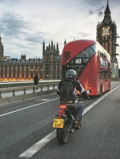 British motorcyclists enjoying a scoot in the ULEZ. Media sourced from MCN.