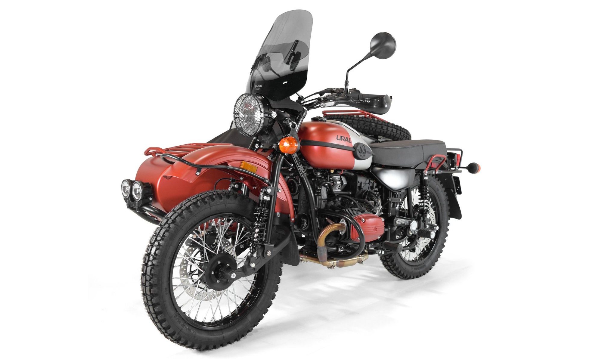 A view of Ural's newest model, the Gear Up Expedition. Media sourced from Ural.