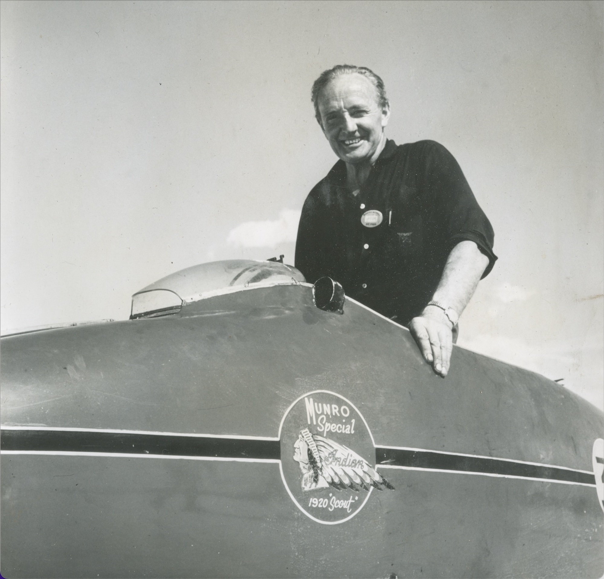 Burt Munro, the man behind the world's fastest Indian Motorcycle. Media sourced from Indian Motorcycles.