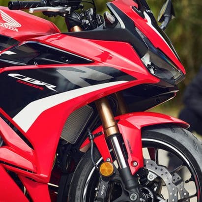 A view of Honda's CBR500R. Media sourced from Honda.