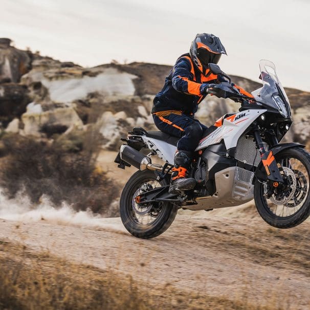 KTM's 790 Adventure. Media sourced from KTM.