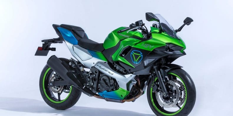 A view of Kawasaki's Ninja HEV. Media sourced from CycleWorld.