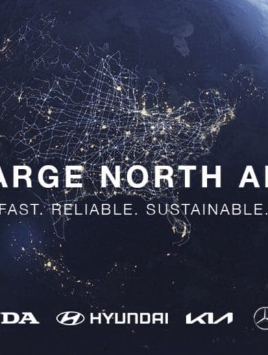 A view of the catch phrase associated with a new joint venture to install a fast-charging EV network. Media sourced from PRNewsWire.