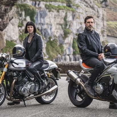 A view of the gear offerings available from Norton Motorcycles. Media sourced from Norton.