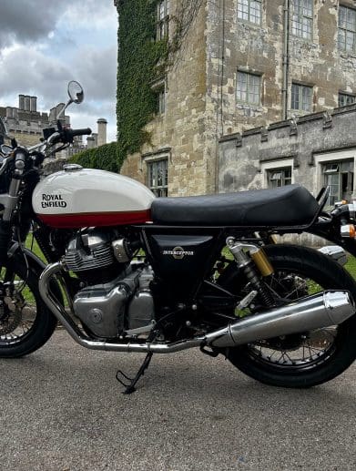Side view of the Royal Enfield Interceptor 650