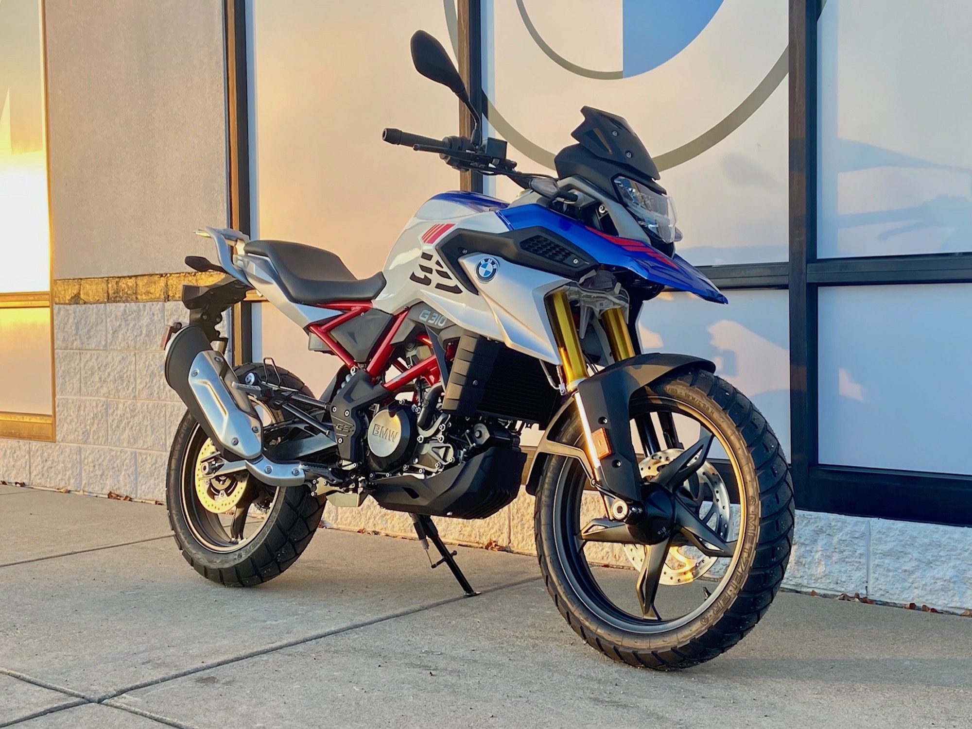 A view of BMW's G 310 GS. Media sourced from BMW of Michigan.