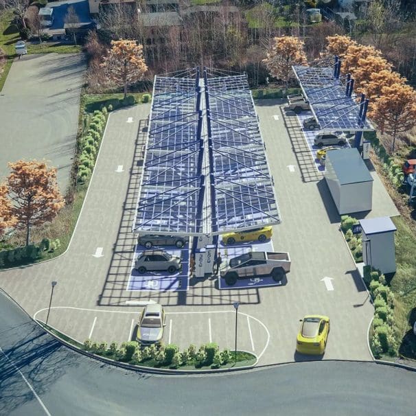 A view of a fast-charging station network, courtesy of the work EnBW is putting in. Media sourced from Electrek.