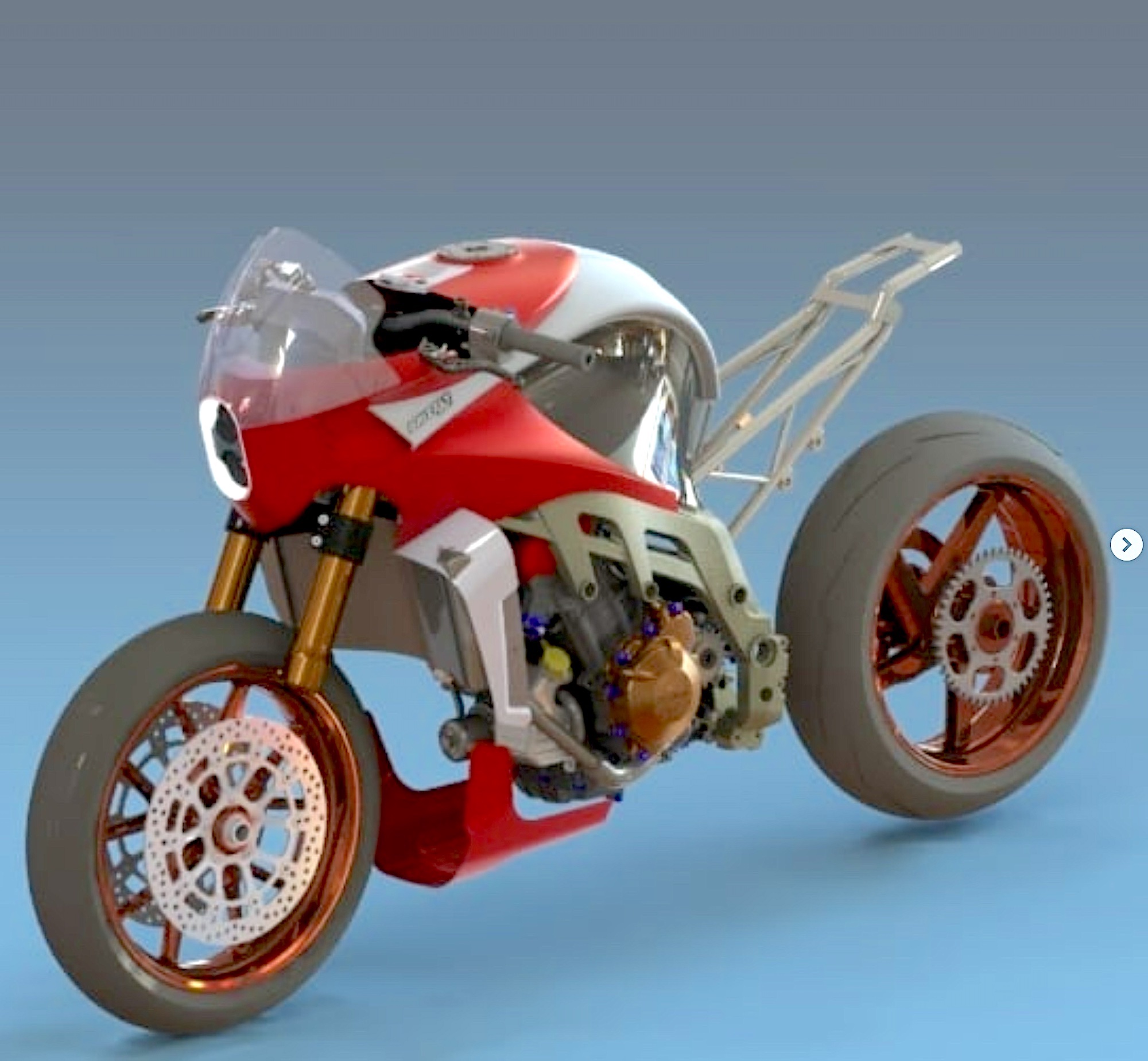 A motorcycle concept courtesy of Gerardo Rocha. 