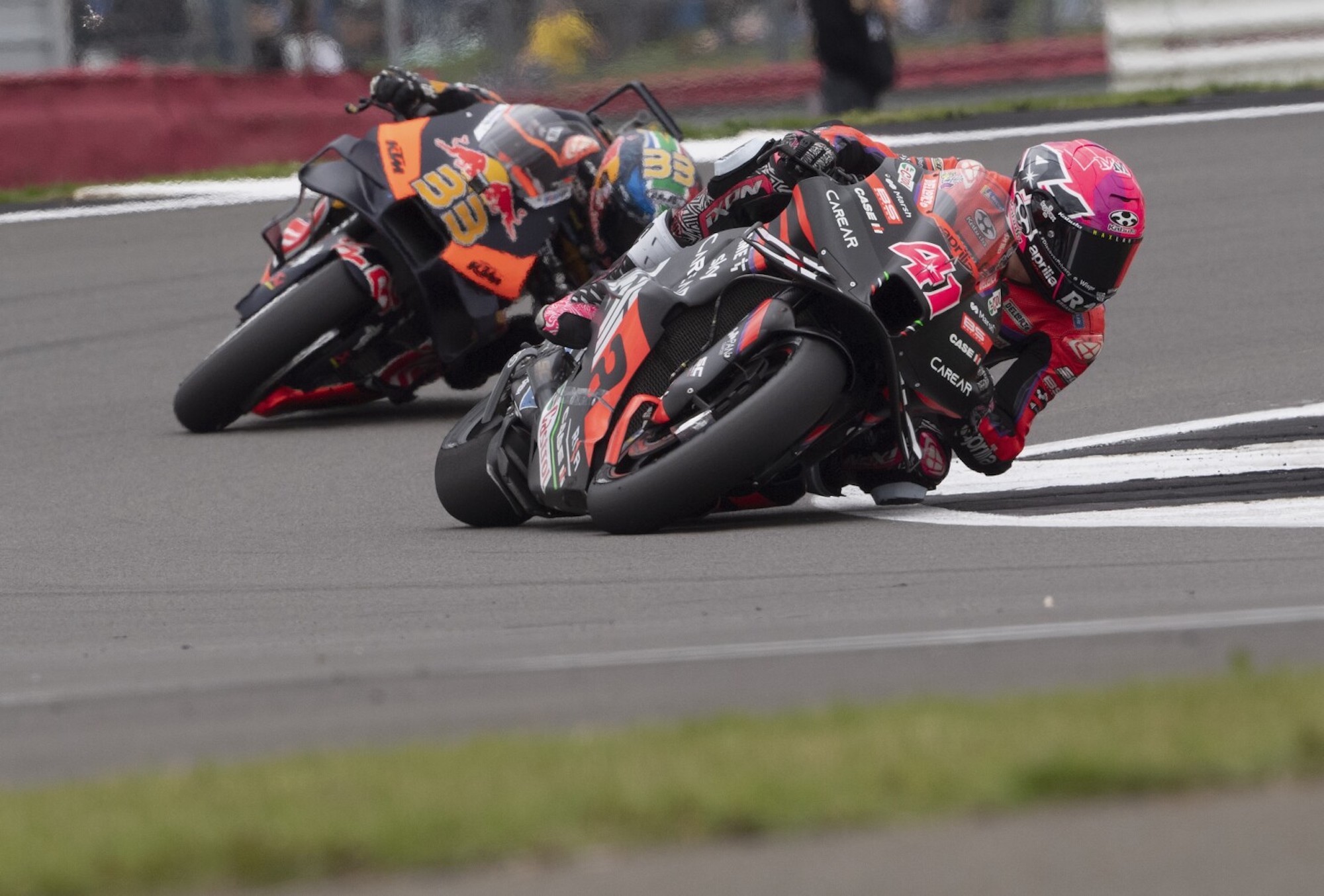Aleix Espargaró, Aprilia’s #1 and the winner of our good British Grand Prix. Media sourced from NBC Sports.