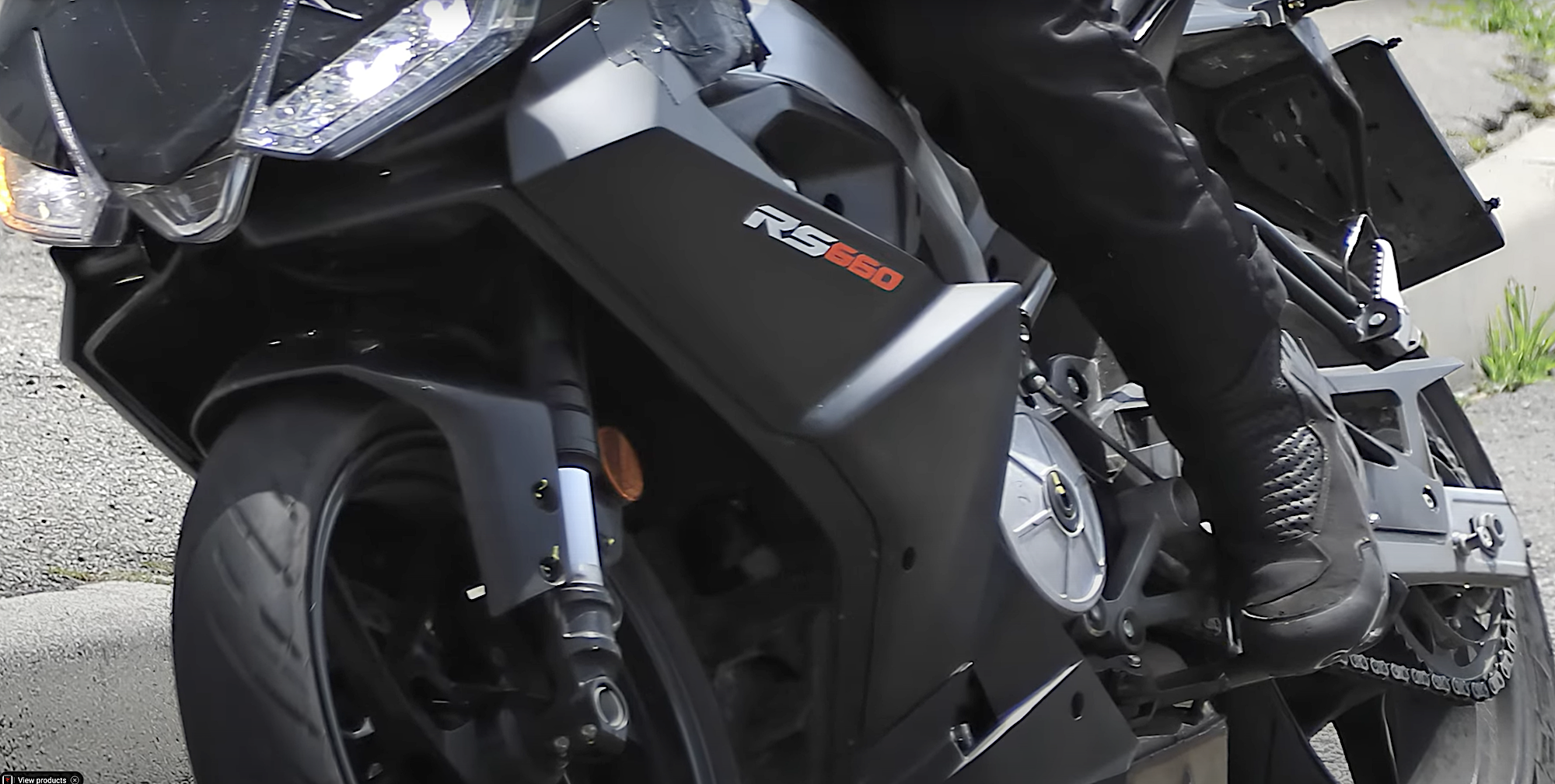 A view of Aprilia's incubating RS440. Media sourced from Youtube.