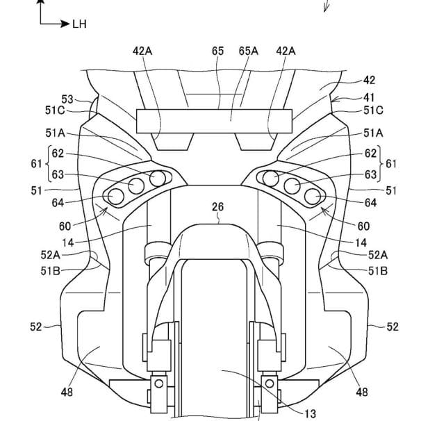 A view of the images included in Honda's patent for a third-gun X-ADV. Media sourced from CycleWorld.