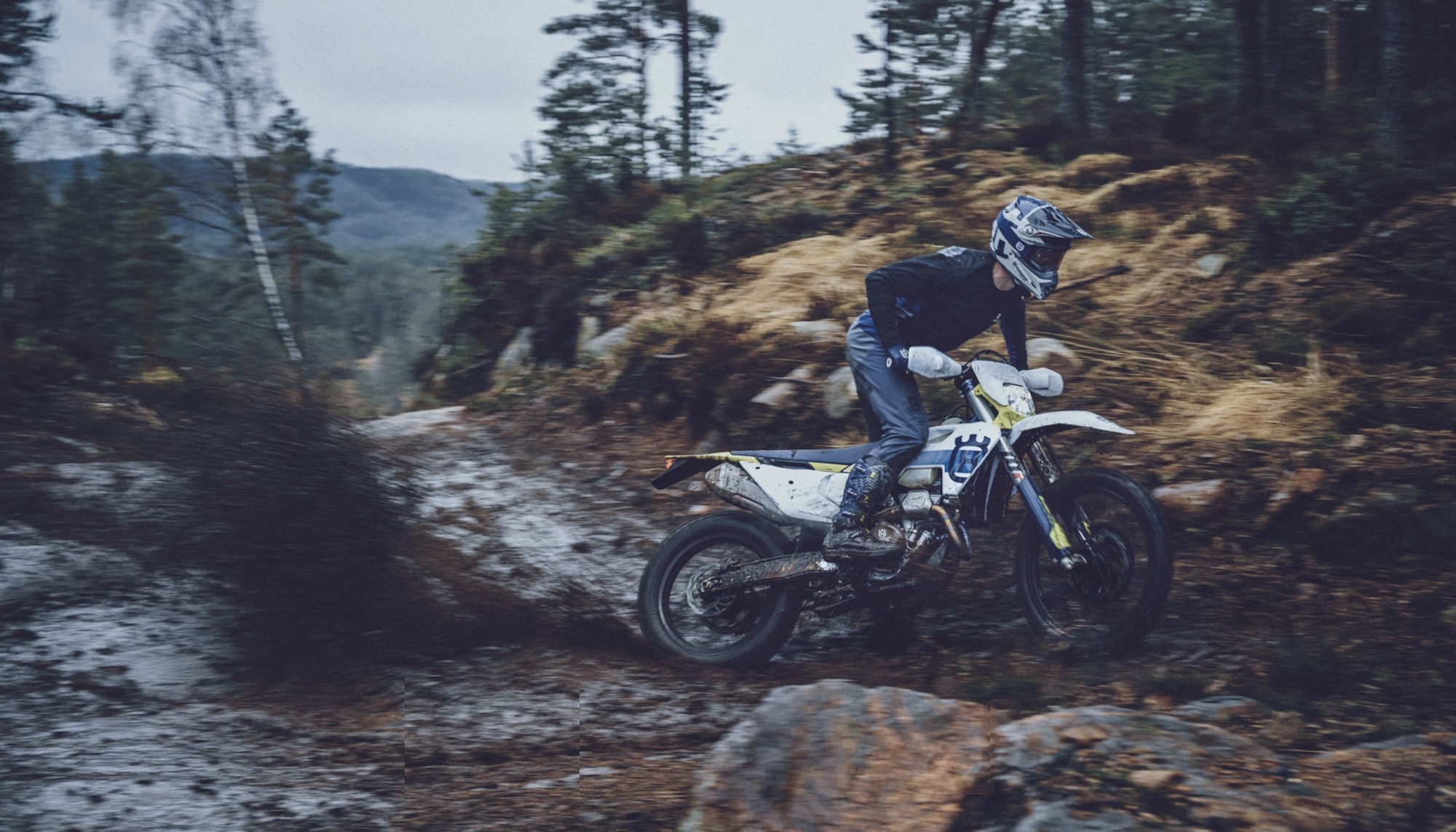 A view of Husqvarna's enduro offerings. Media sourced from Husqvarna.