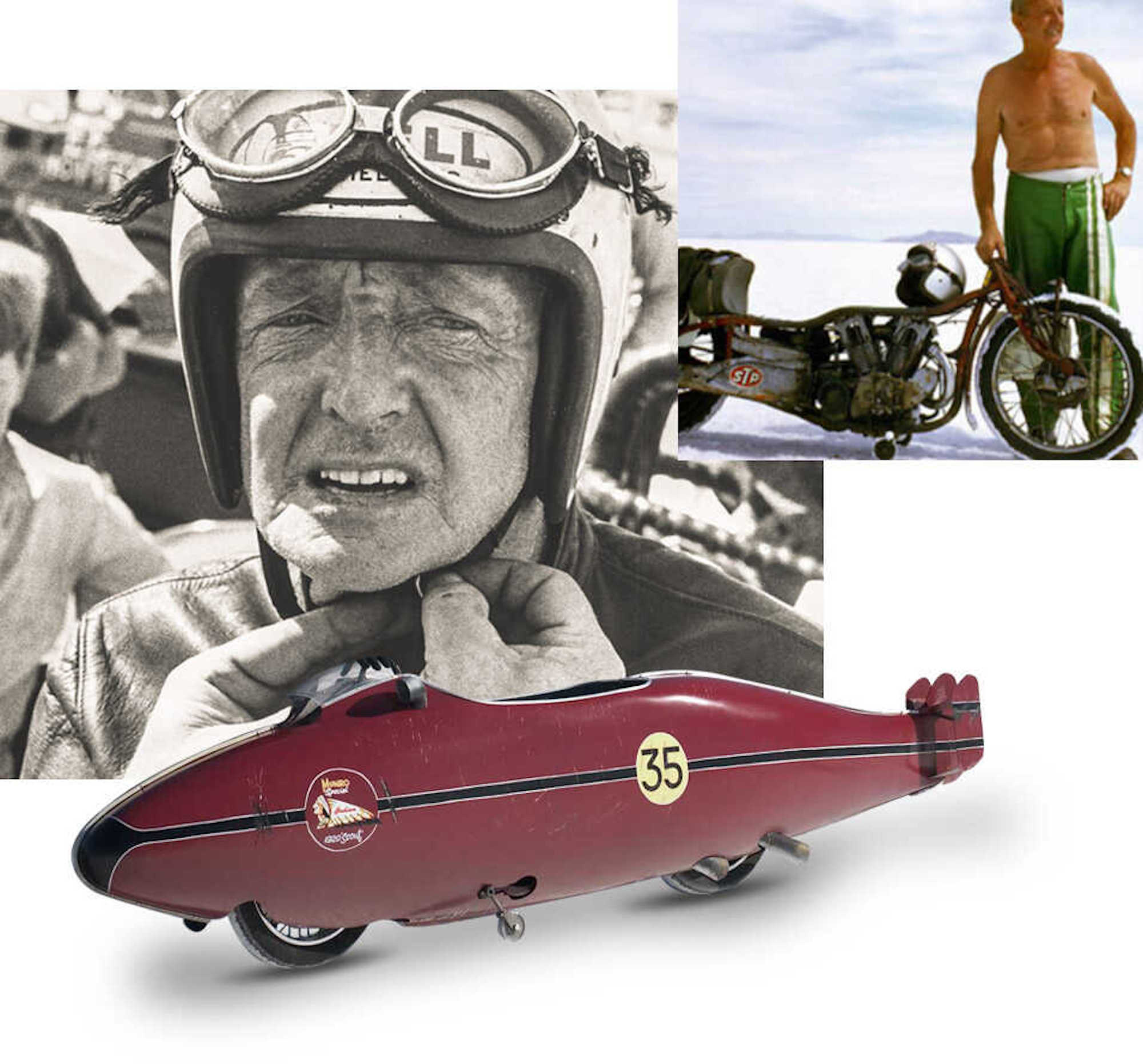 Burt Munro, the man behind the world's fastest Indian Motorcycle. Media sourced from Indian Motorcycles.