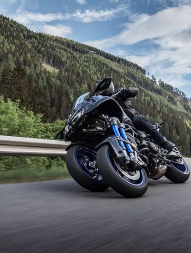 Yamaha's Niken. Media sourced from Yamaha.