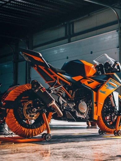 KTM's RC390. Media sourced from KTM.