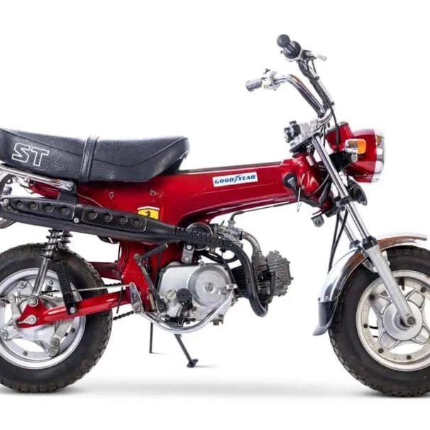 Nigel Mansell's Honda ST 70 ‘Ferrari’ Formula One Paddock Bike. Media sourced from RM Sotheby's.