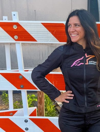 Rider wearing the Alpinestars Stella SMX Air Women's Jacket