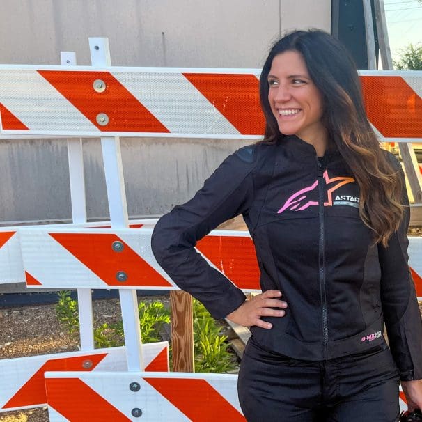 Rider wearing the Alpinestars Stella SMX Air Women's Jacket