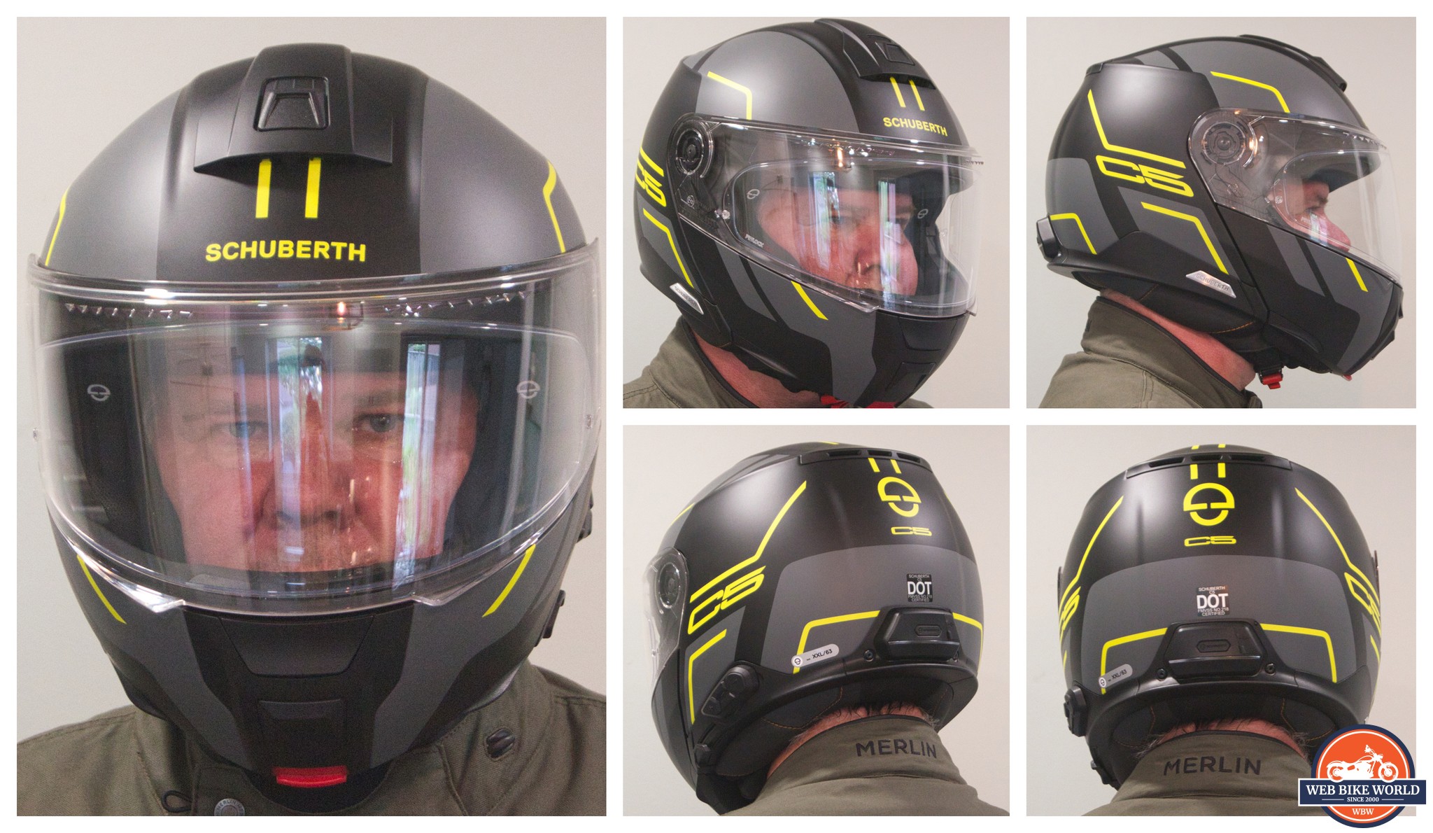 Schuberth C5 Modular Helmet Yellow Fluo