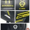 Schuberth branding on the C5 helmet