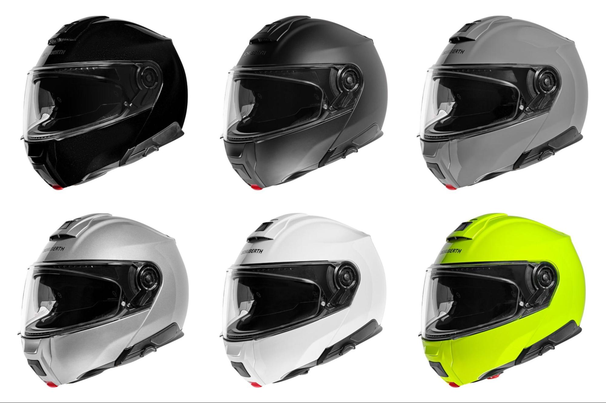 Various solid colorways on the Schuberth C5 Helmet