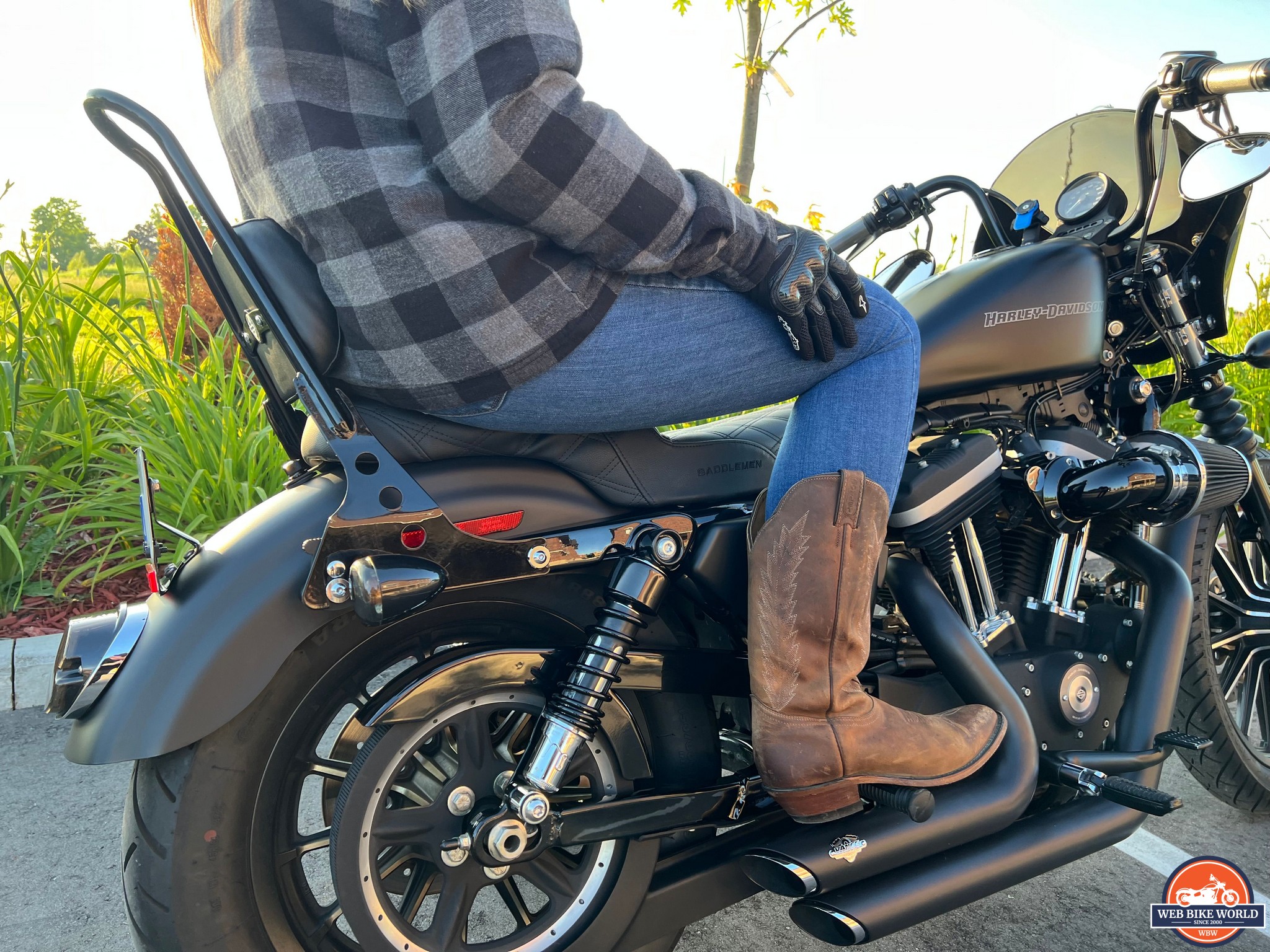 Passenger on Harley Davidson Iron 883