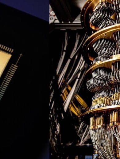 A view of Quantinuum's H2 processor (the one in the world's highest-performing quantum computer), next to a view of a quantum computer. Media sourced from the Quantum Insider as well as PRNewsWire.